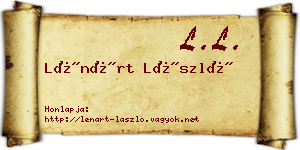 Lénárt László névjegykártya